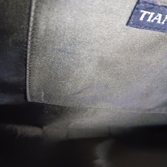 Tiana Beaded Bee Clutch Gold Red Green Stripe Camo Design  Snap Closure 10" x 6" - Picture 13 of 15